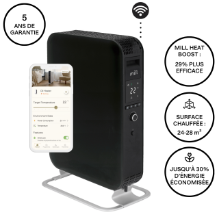 Chauffage à bain d’huile Mill Gentle Air 2000W Noir