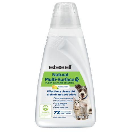 BISSELL Natural Multi-Surface Pet – Détergent sols naturels animaux 1 L x6
