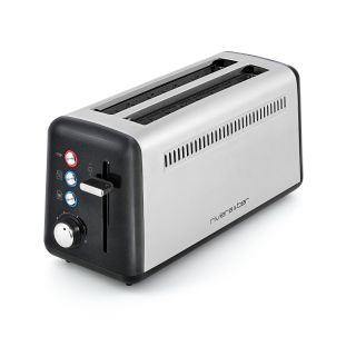 riviera&bar - Grille-pain inox 2 fentes extra-longues Noir nacré - Noir nacré - QGP349